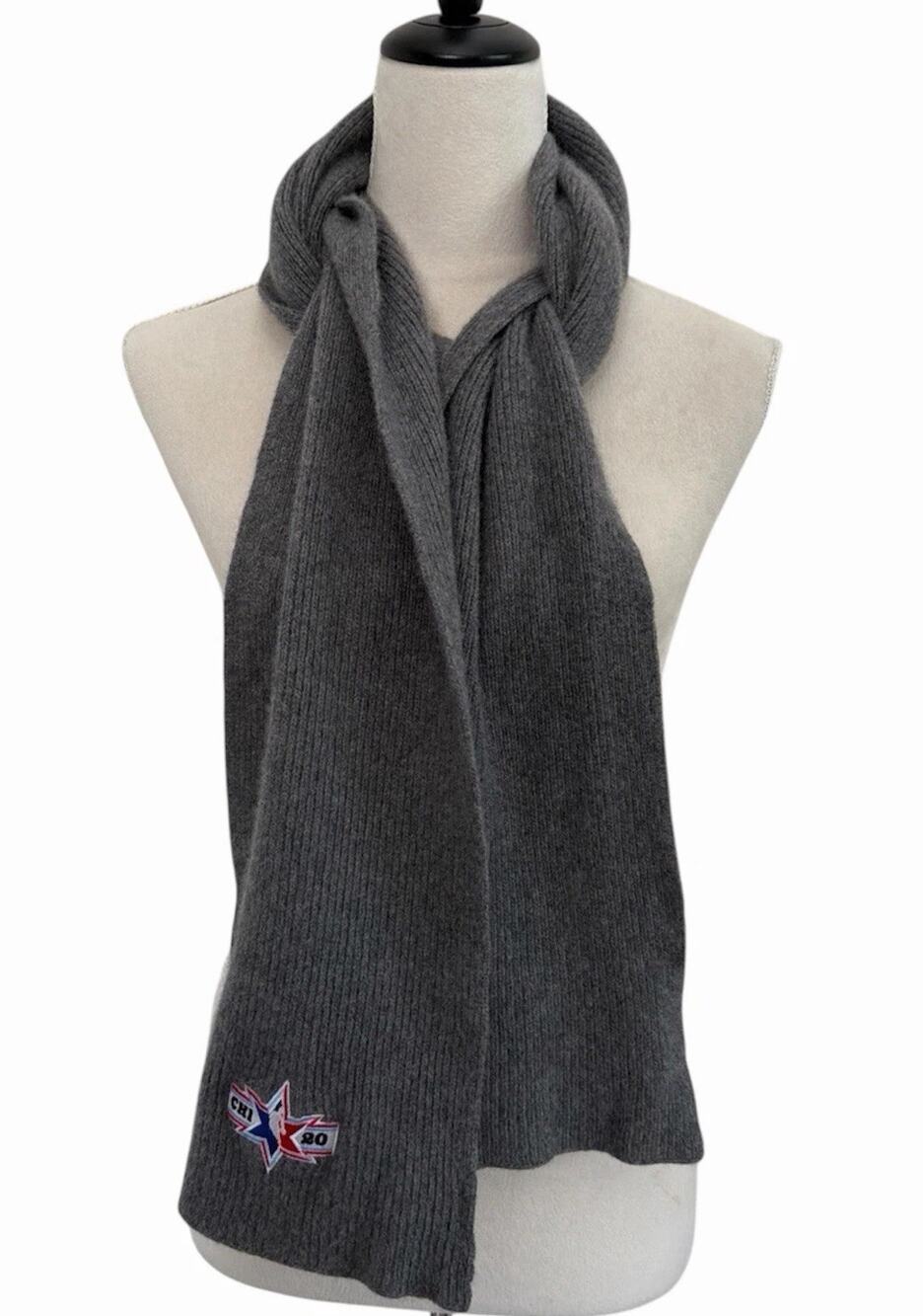 Portolano NBA All Star 2020 Chicago Cashmere Scarf Gray Unisex Basketball
